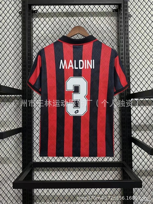 AC Milan Travel Kaka #22 soccer jersey Black Red Striped with Soft Visual Tone