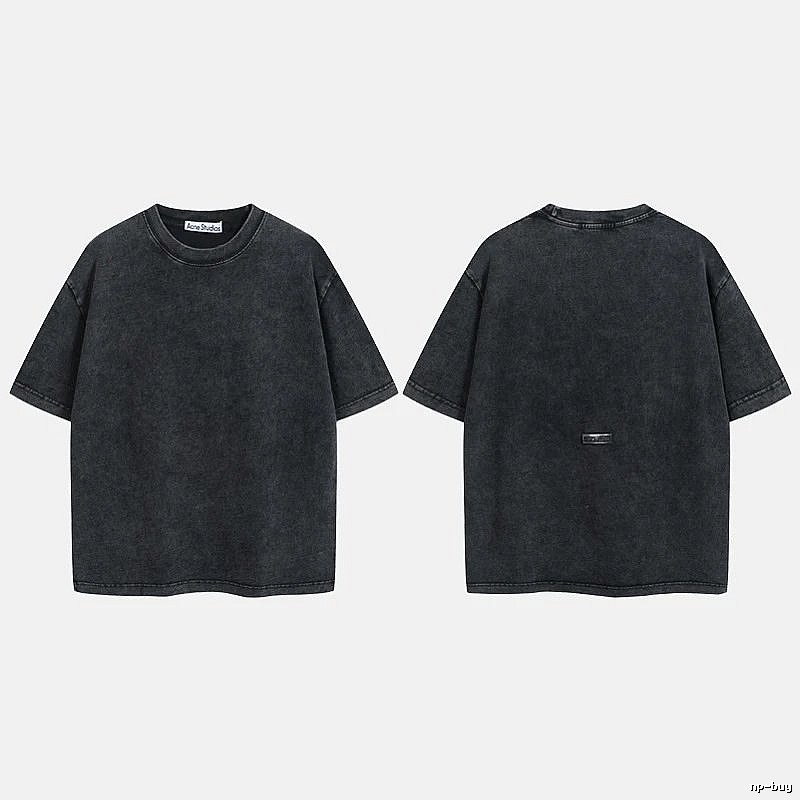 Acne Studios 2090-80 Black Style Ac908040 Stockholm Logo T-Shirt Modern Fit
