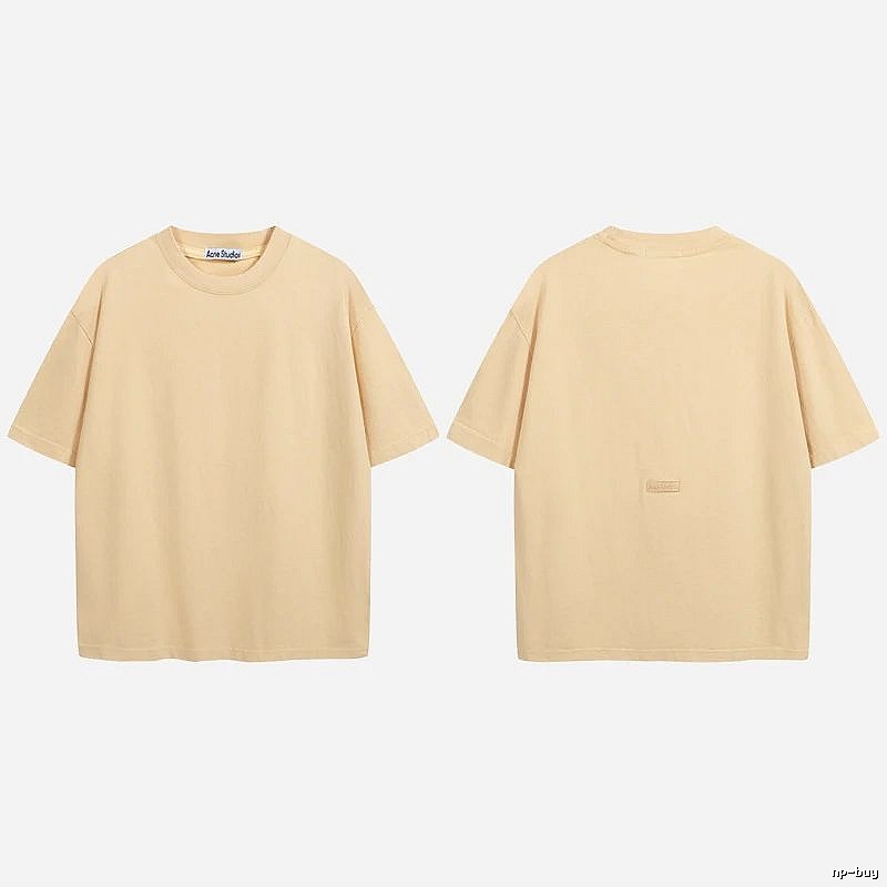 Acne Studios 2090-80 Yellow Style Ac908040 Stockholm Logo T-Shirt Match Day