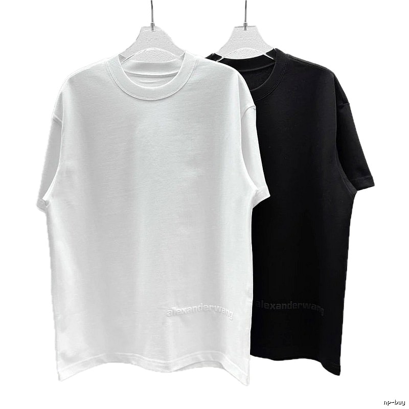 Alexander Wang Embossed Minimalist Solid Color T-shirt