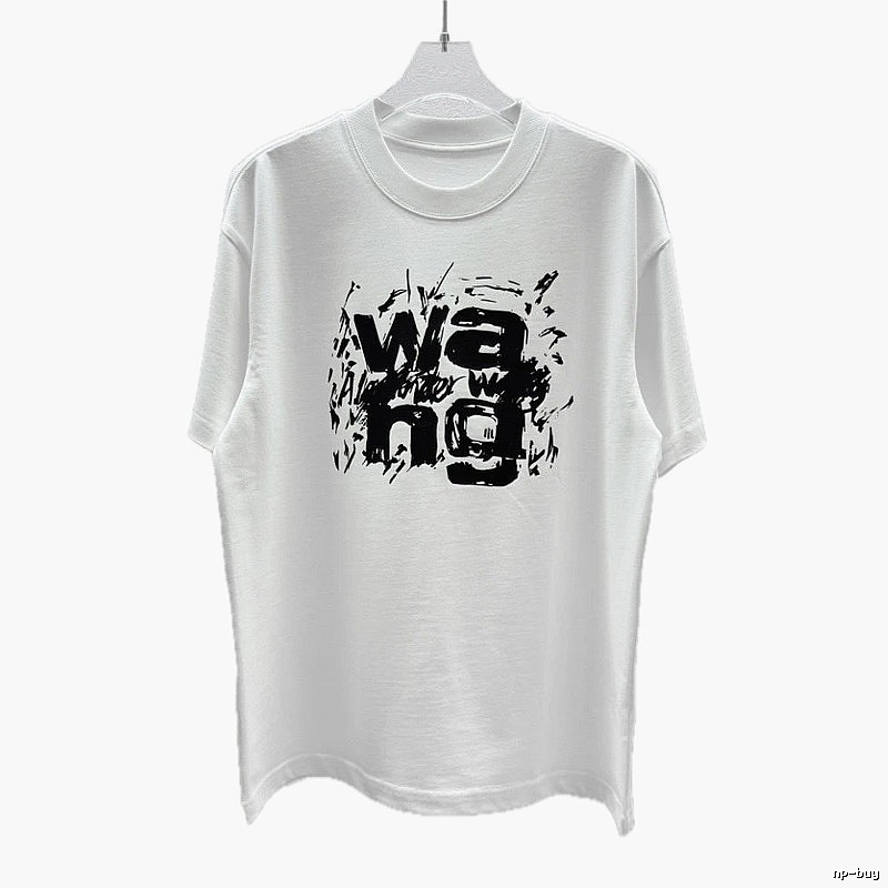 Alexander Wang Graffiti Street Style White T-Shirt