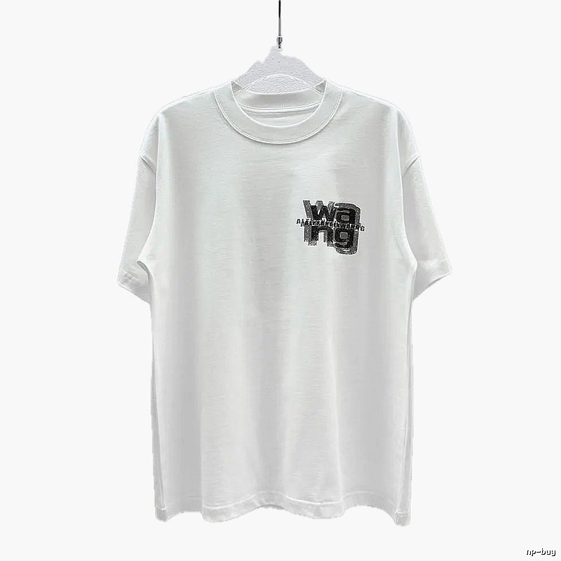 Alexander Wang Logo Cool Style White T-Shirt