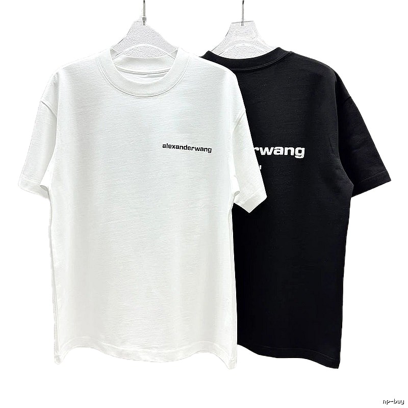Alexander Wang Minimalist Lettering Black & White Short-sleeve T-shirt