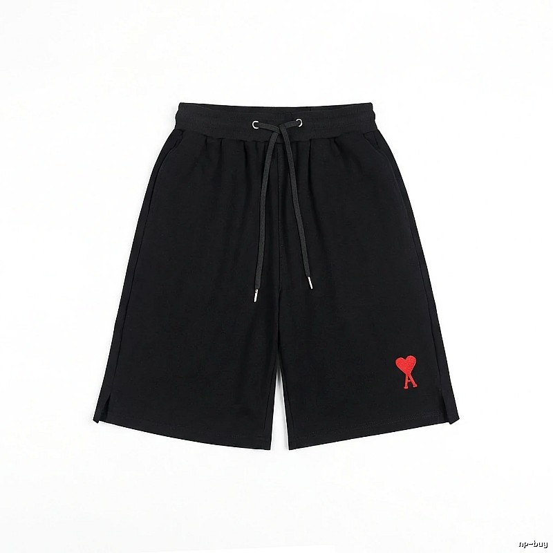 AMI Embroidered Love Heart Casual Shorts