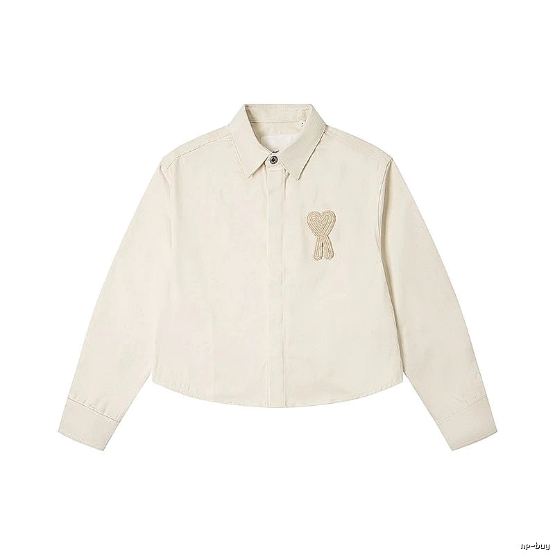 AMI embroidered love style white shirt