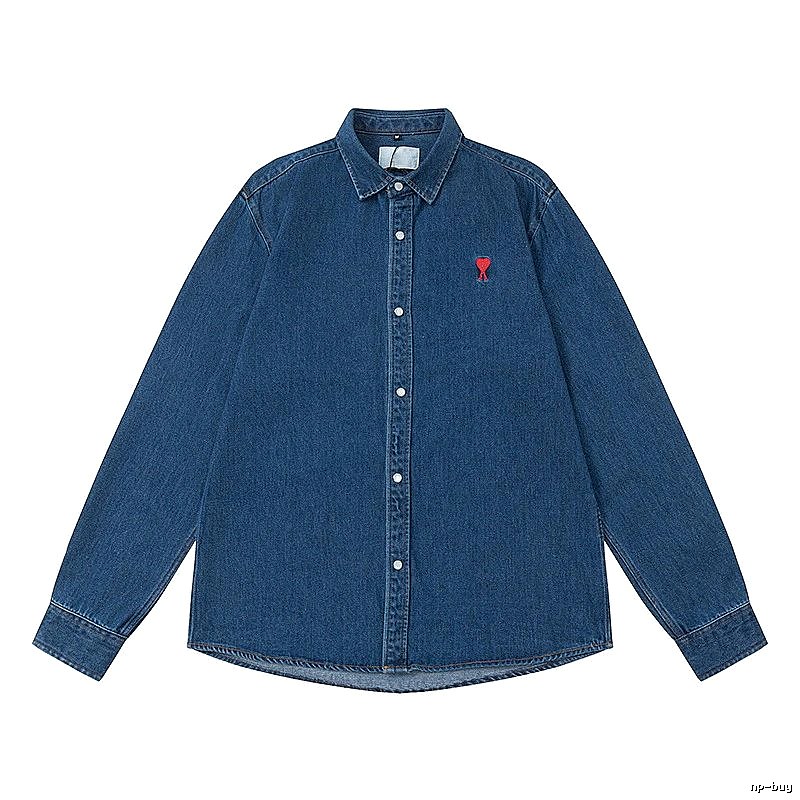 AMI Little Devil Trendy and Cool Denim Blue Shirt