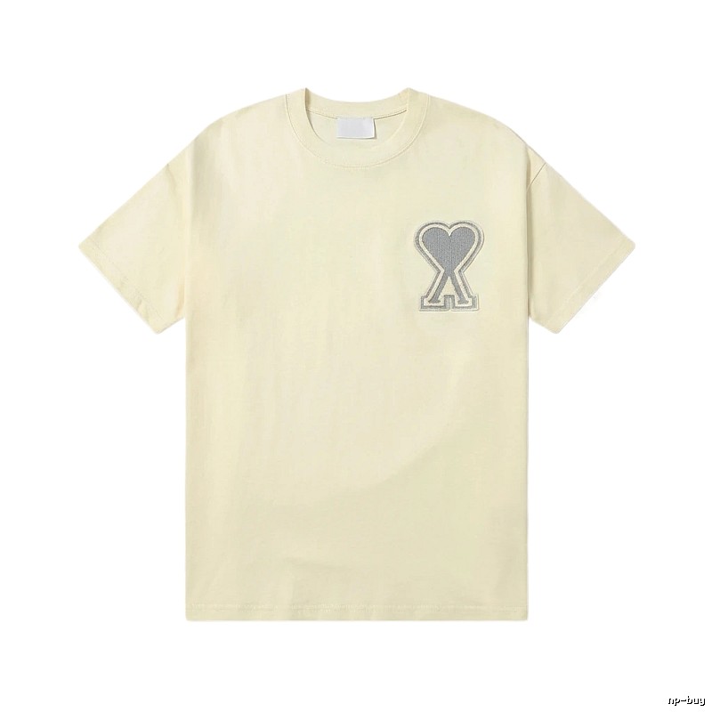 AMI Love Embroidery Minimalist Style T-shirt