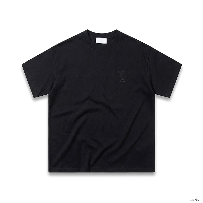 AMI Love Simple Style Black T-shirt