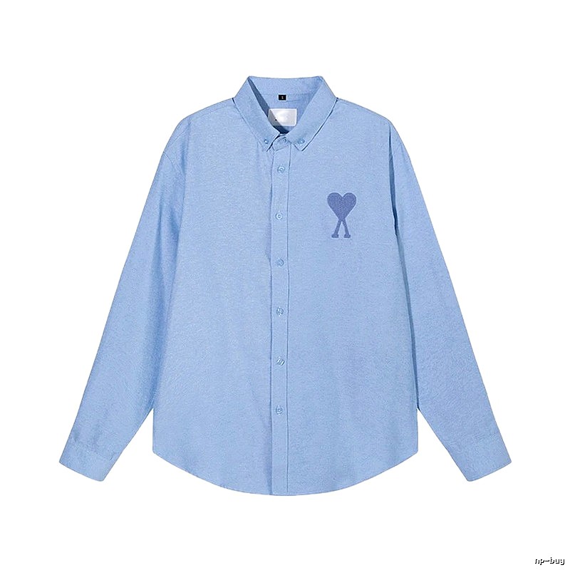 AMI Love Simple Style Blue Shirt