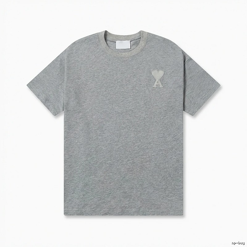 AMI Love Simple Style Gray T-shirt