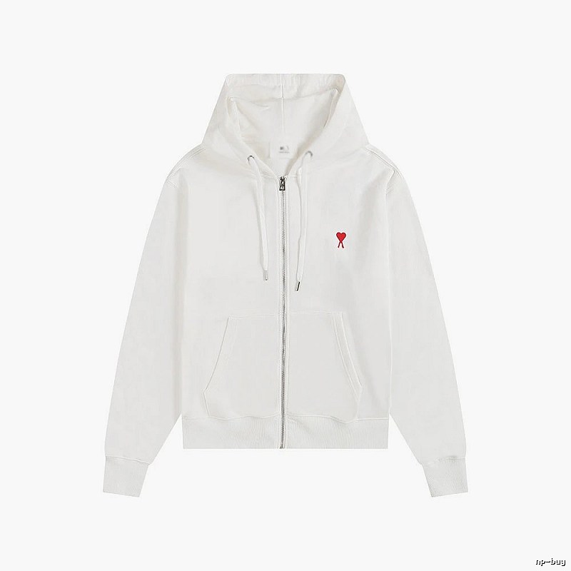 AMI Love Simple Style White Sweatshirt