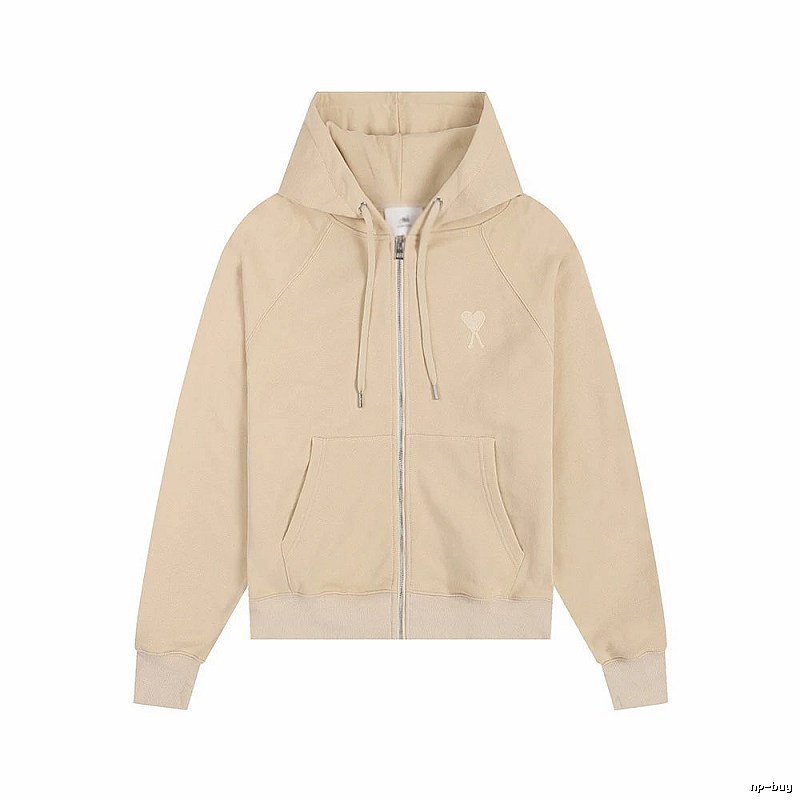 AMI minimalist style beige sweatshirt