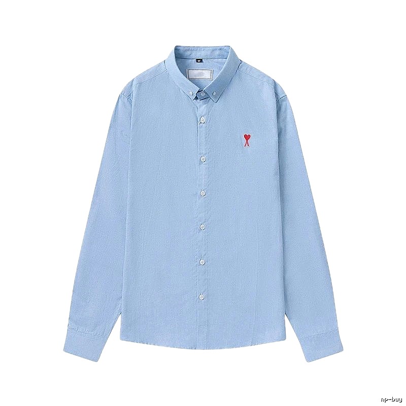 AMI minimalist style blue shirt