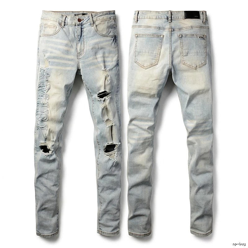 AMI Ripped Trendy Brand Jeans