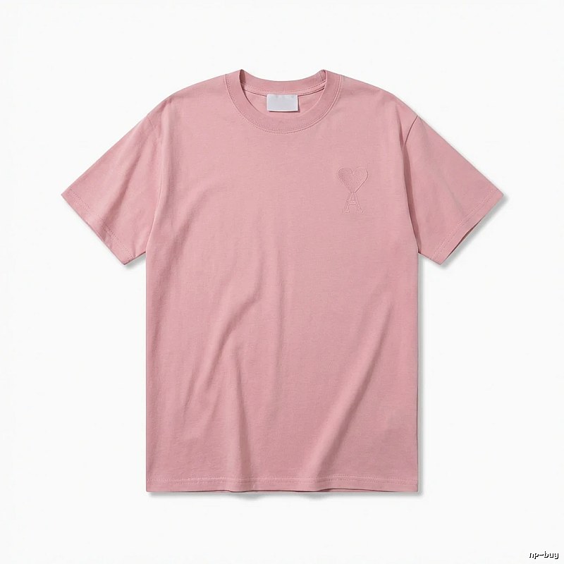 AMI simple and elegant pink T-shirt