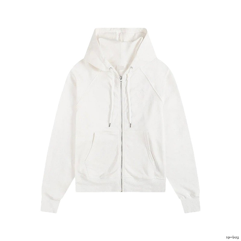 AMI simple style white hoodie