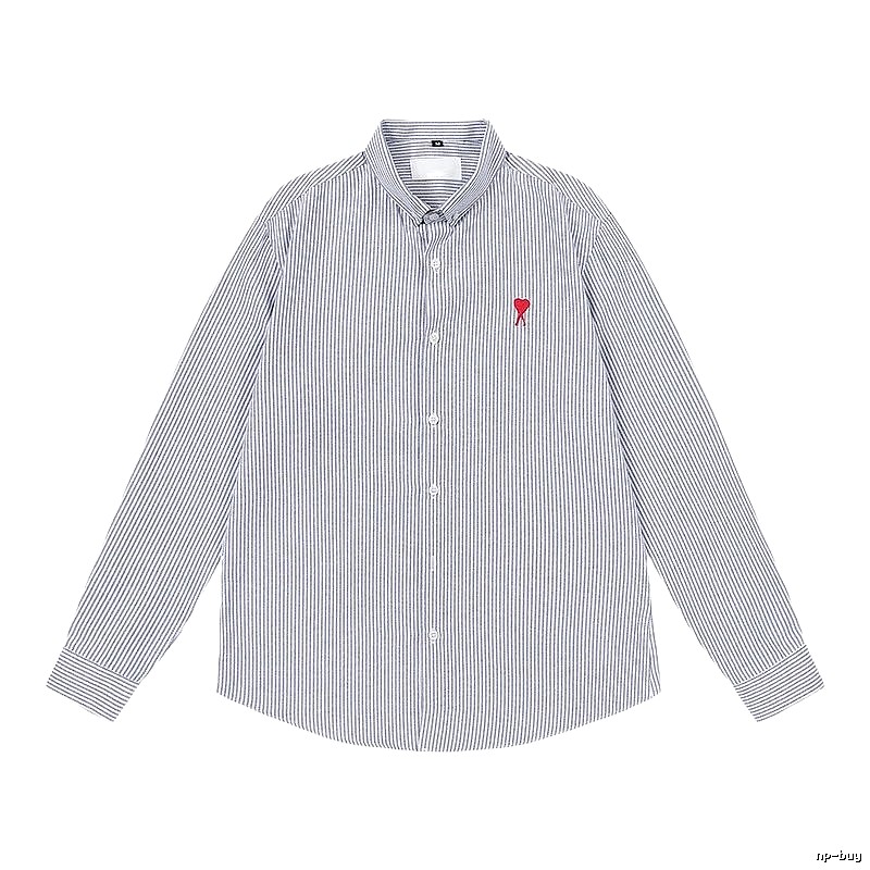 Ami striped minimalist style shirt
