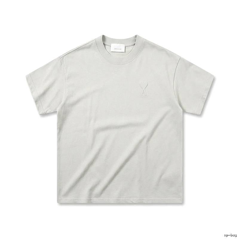 AMI Three-dimensional LOGO Simple White T-shirt