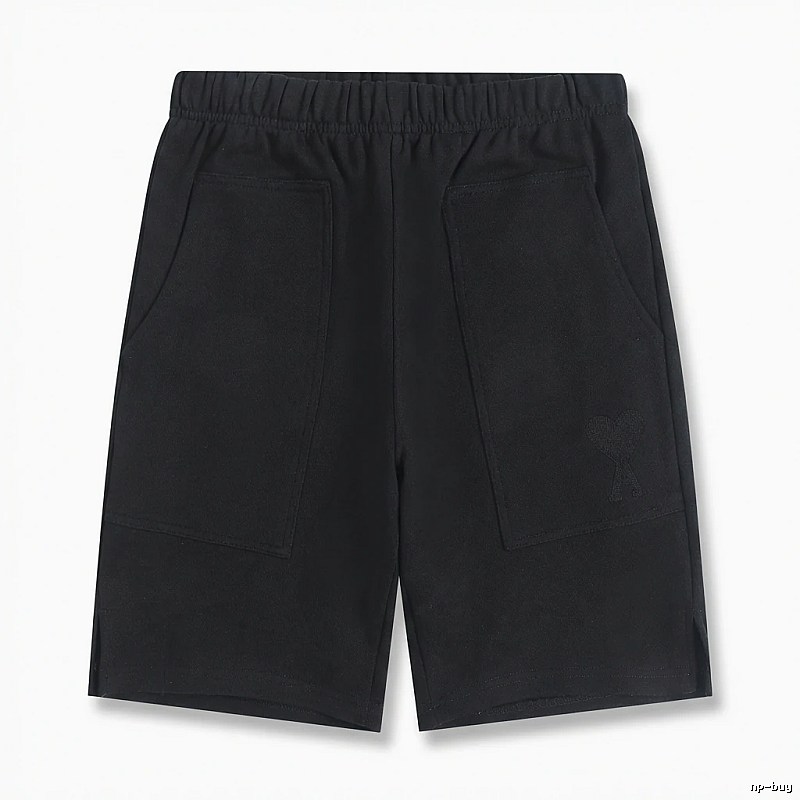 AMI Workwear Style Black Shorts