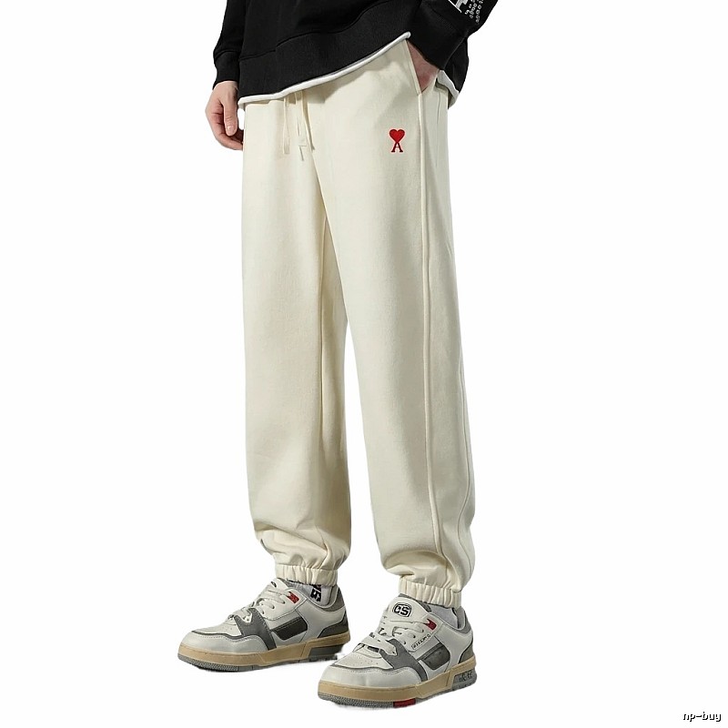 AMI&EASY minimalist style off-white sweatpants