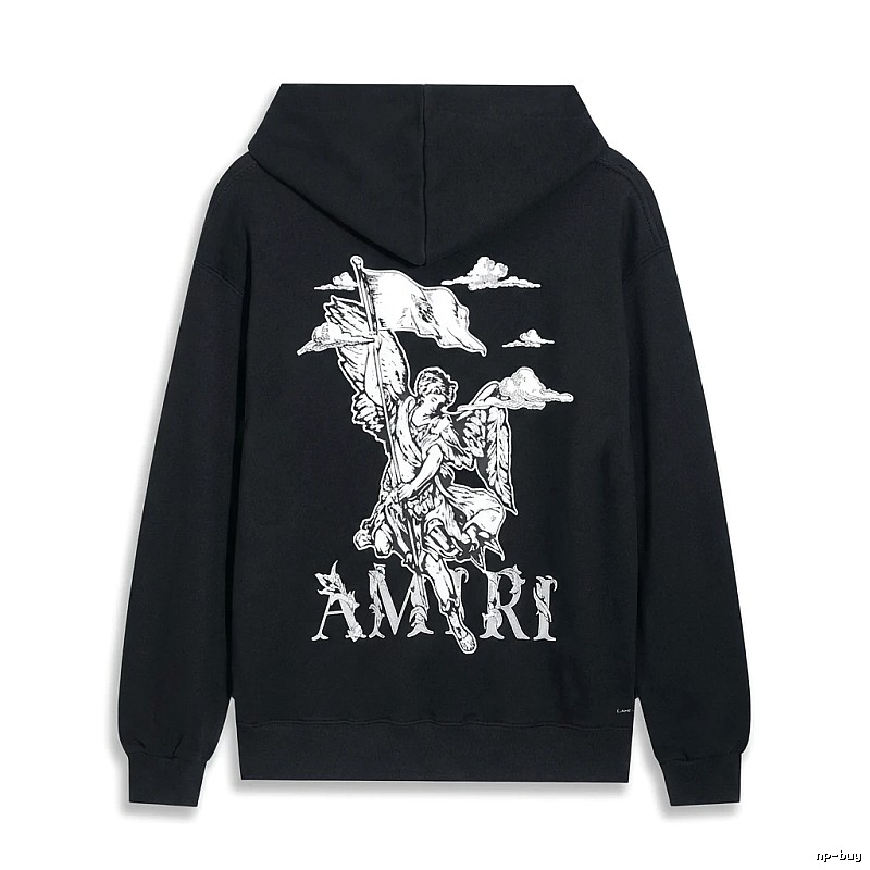 AMIRI Black Sweatshirt with Angel Print