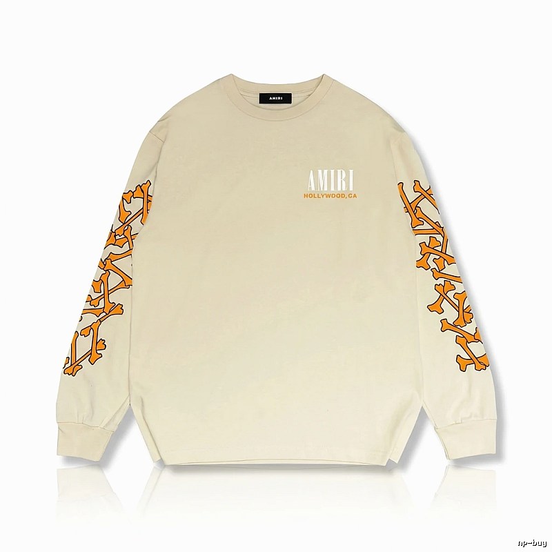 AMIRI Bone Pattern Trendy Cool Beige Sweatshirt