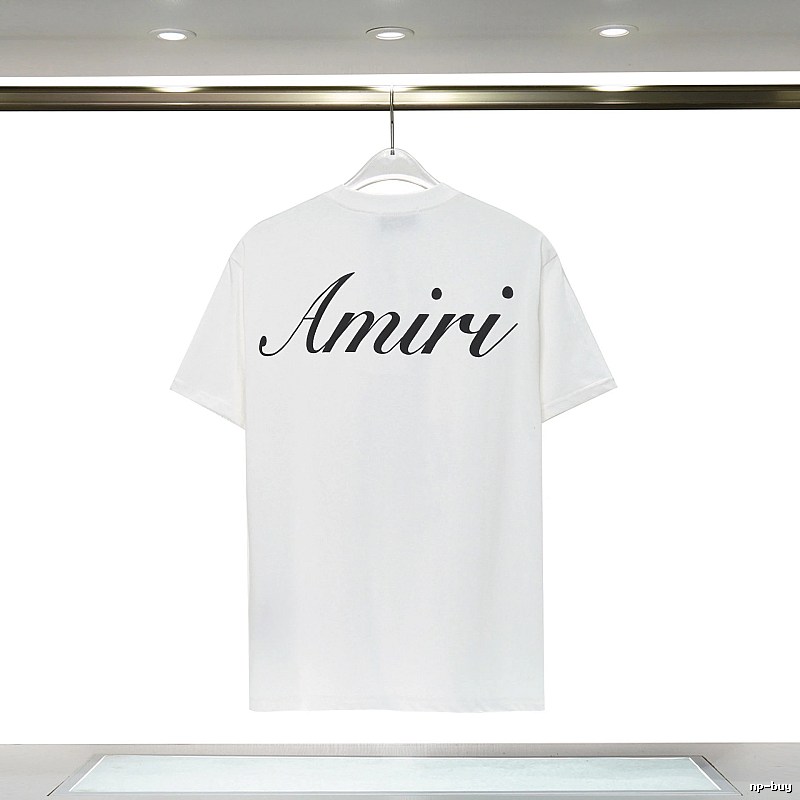 Amiri Easy Match Graphic T-shirt White Blue Amiri for Leisure Wear