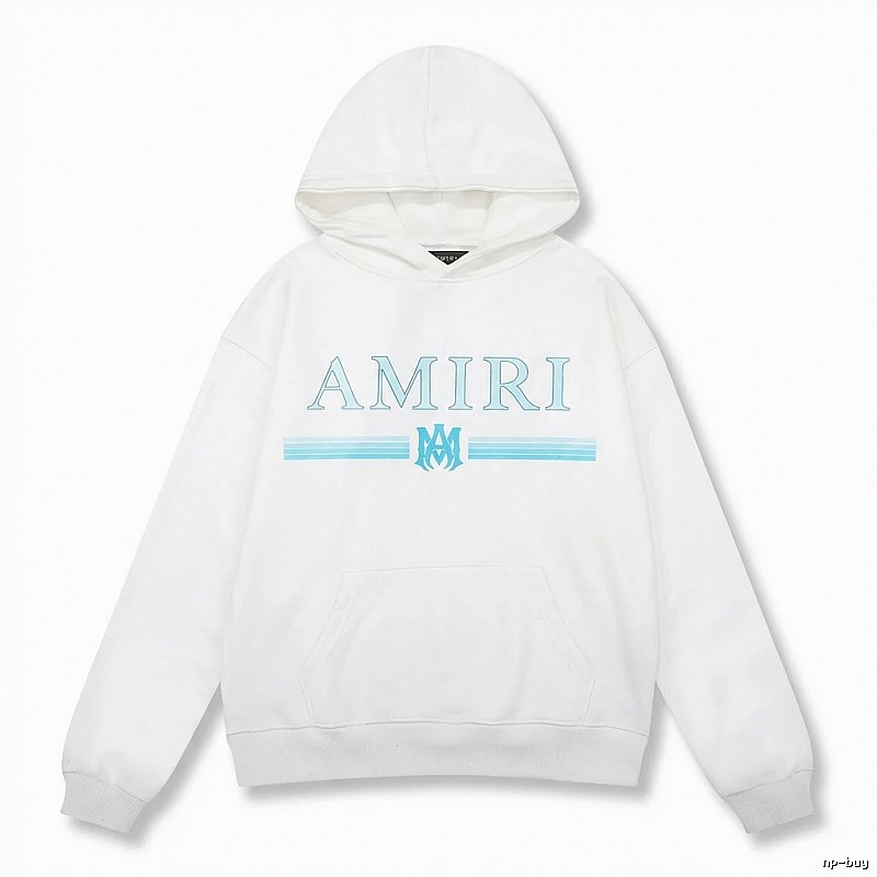 AMIRI letter - printed white hoodie