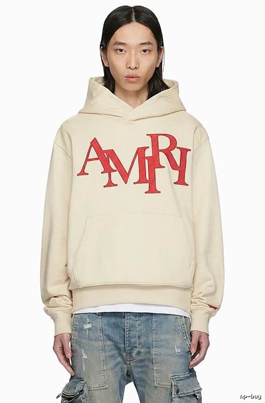 AMIRI Letter Style Beige Sweatshirt