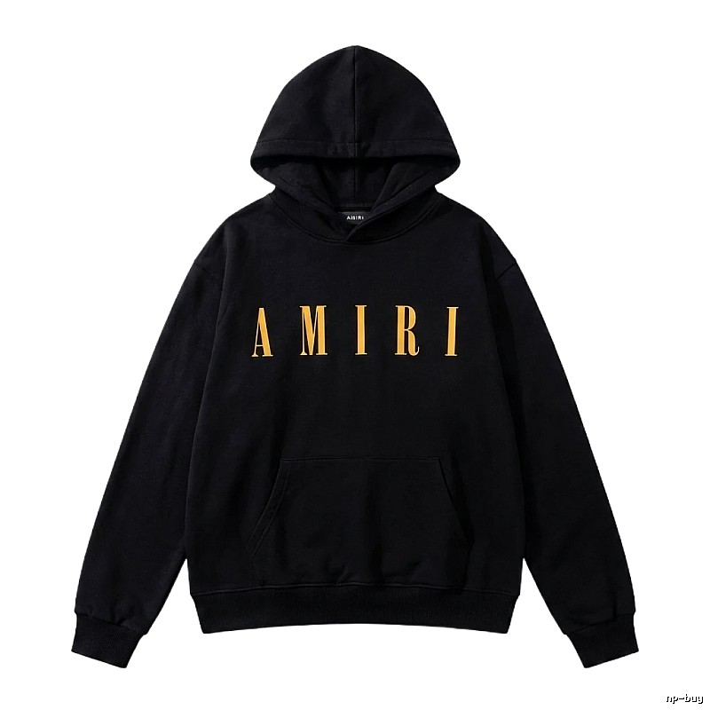 AMIRI letter-style black hoodie