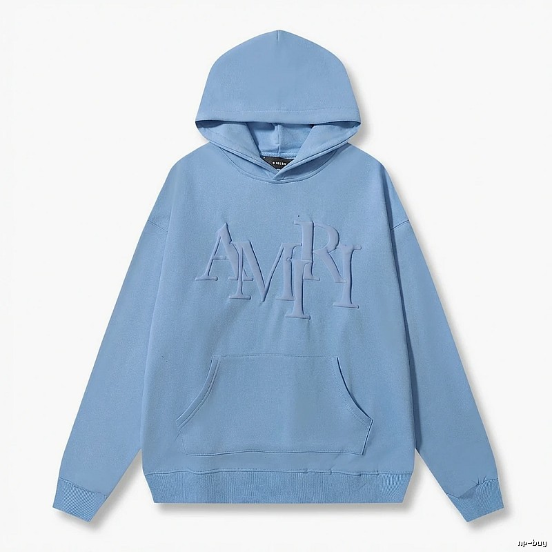 AMIRI Letter Style Light Blue Sweatshirt