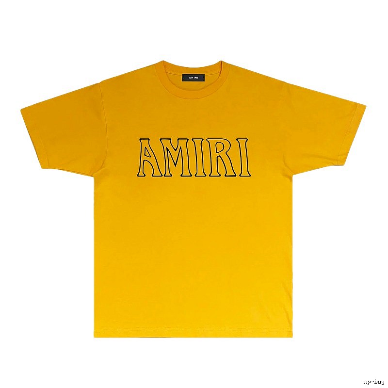 AMIRI minimalist style yellow T-shirt
