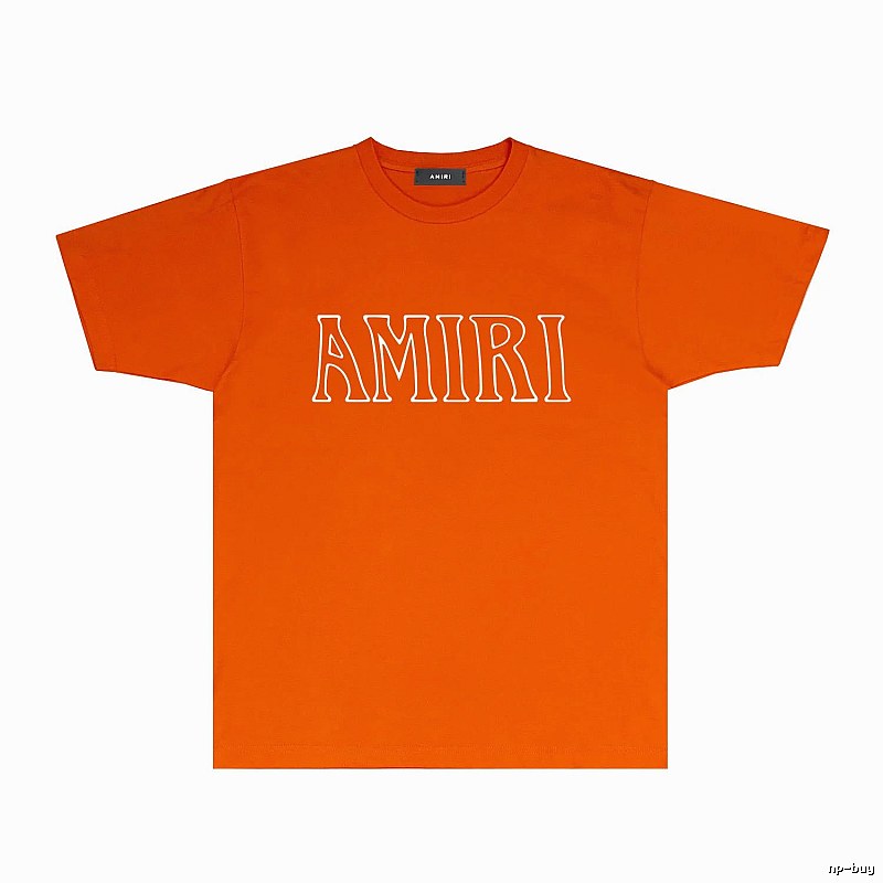AMIRI Orange Minimalist Style T-shirt