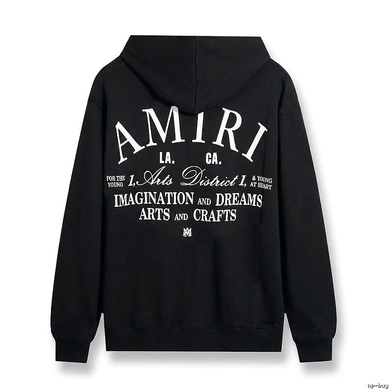 AMIRI printed style black hoodie