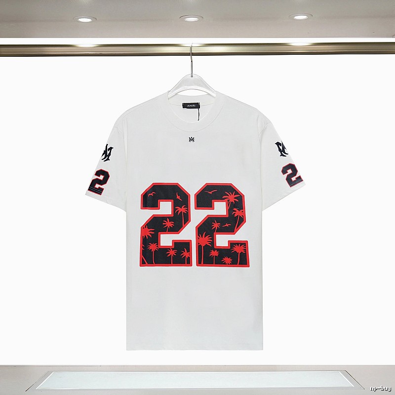 Amiri Resort Graphic T-shirt White Blue Amiri with Premium Look