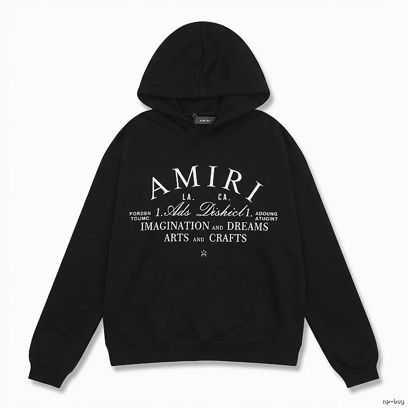 AMIRI retro-style black hoodie