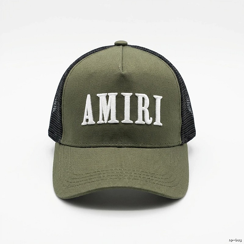 AMIRI Retro Style Olive Green Hat