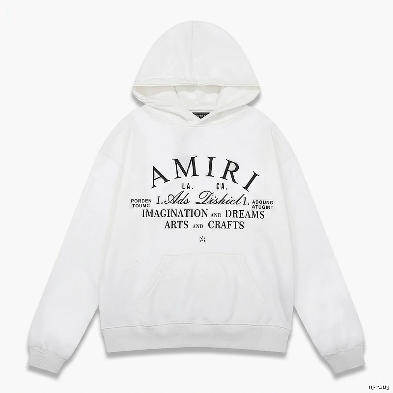 AMIRI retro-style white hoodie