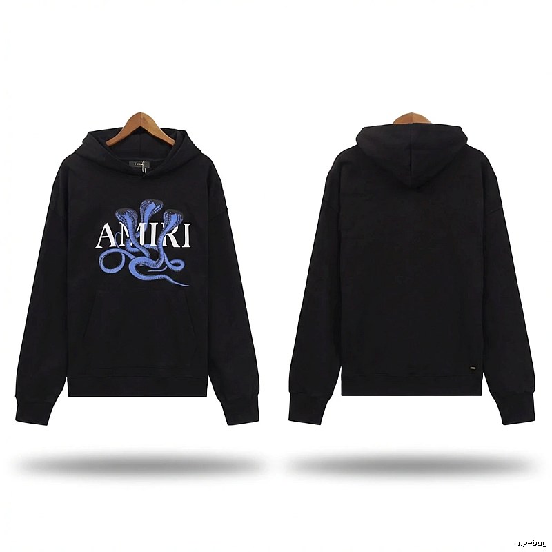 AMIRI Snake Pattern Trendy and Cool Black Sweatshirt