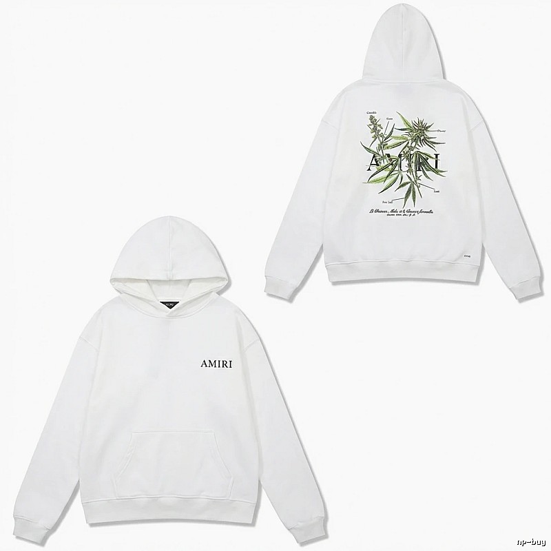 AMIRI White Hoodie with Floral Print Style