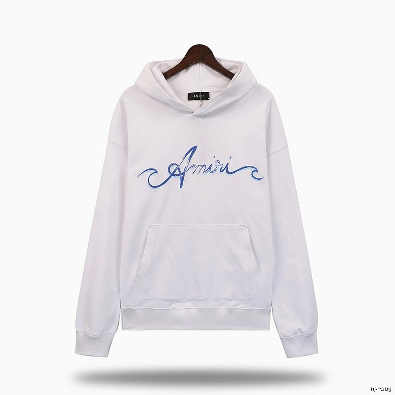 AMIRI white minimalist hoodie