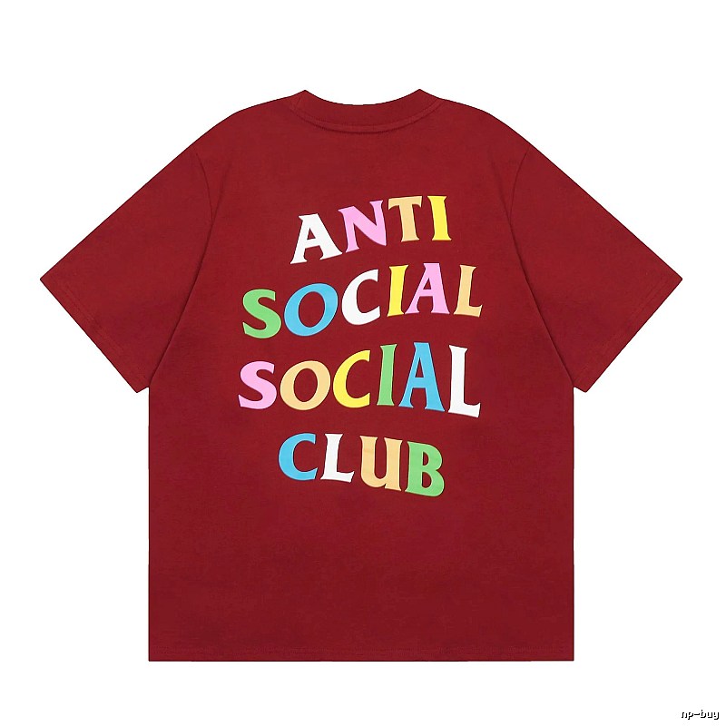 Anti Social Social Club Lightweight Logo T-shirt Black Orange Anti for Trend Styling