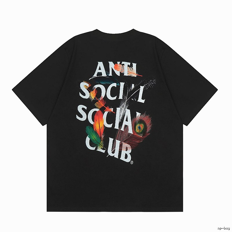 Anti Social Social Club Resort Logo T-shirt Black Orange Anti for Travel Looks