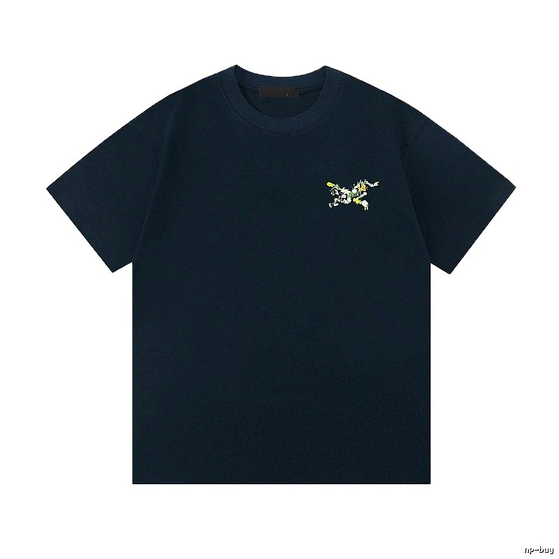 Arc'teryx Floral Embroidered Outdoor Style Navy T-Shirt