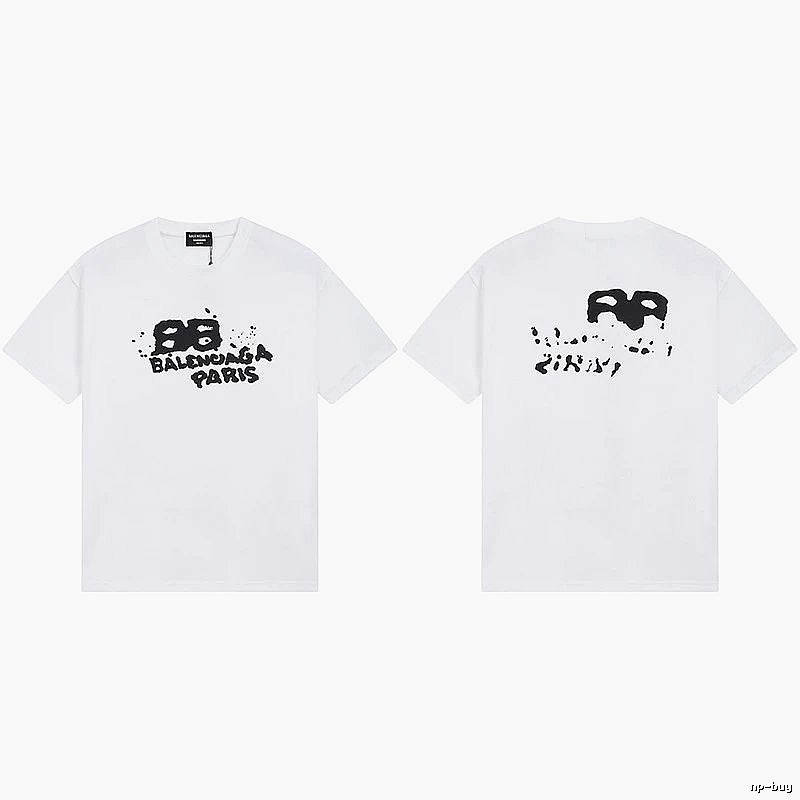 Balenciaga BB Print White T-shirt