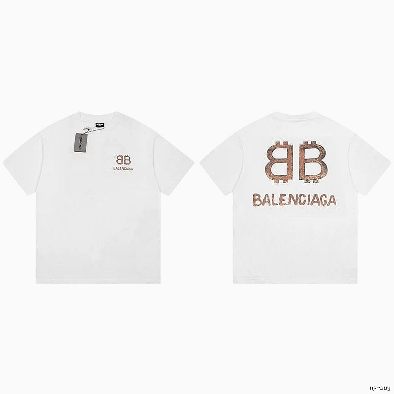 Balenciaga BB Print White T-shirt