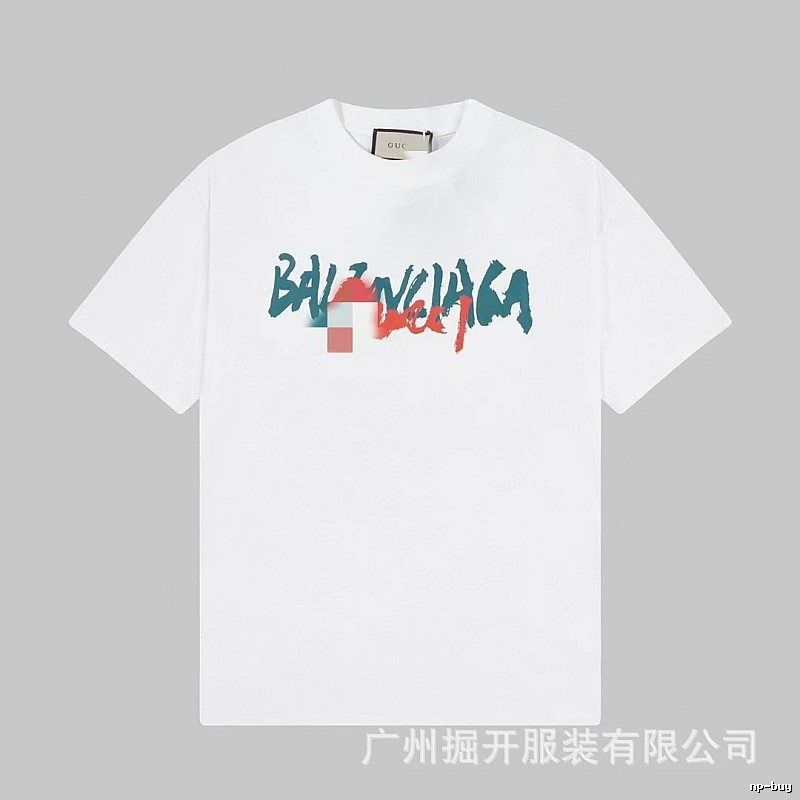 Balenciaga Graffiti Street Style White T-Shirt