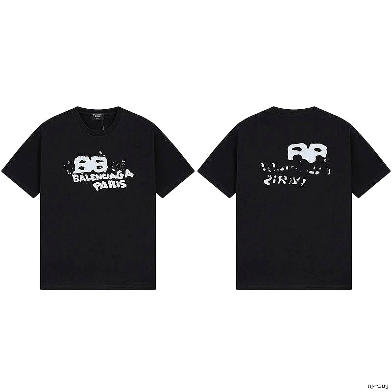 Balenciaga graffiti-style black T-shirt