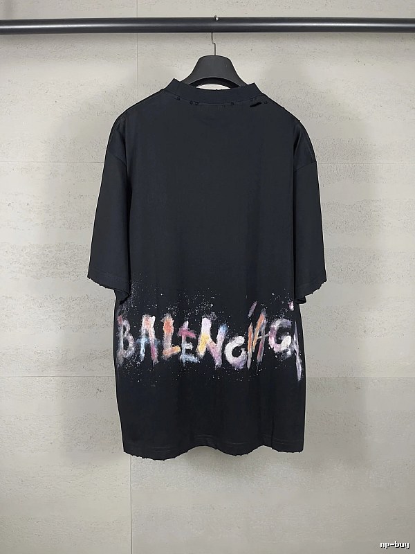 Balenciaga graffiti-style black T-shirt