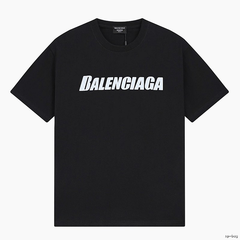 Balenciaga Letter Print Street Style Black T-Shirt